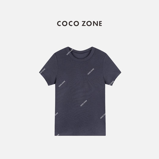 COCO ZONE 简约圆领短袖T恤纯色百搭女士上衣CC1C1913 商品图0