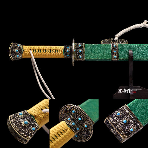 祥瑞雁翎刀  龙泉沈广隆宝剑 手工一体刀剑  未开刃 商品图4