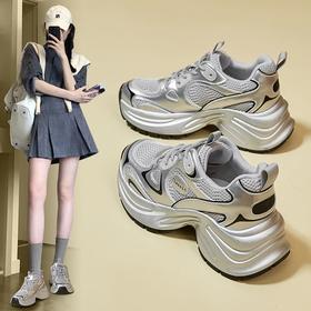 优选丨【可选加绒】ZHR则则透气网面老爹鞋女新款厚底增高轻便休闲百搭女鞋 