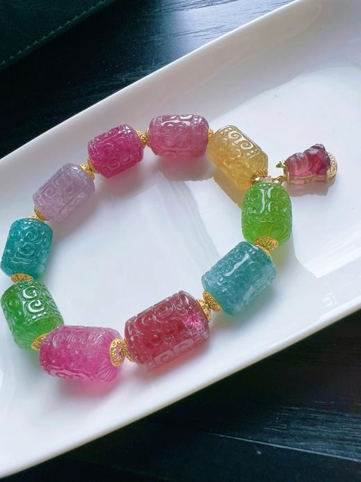 52.6g 雕刻碧玺手链 商品图5