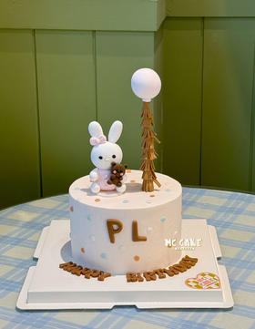 周岁小兔子定制生日蛋糕