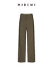 HIDEMI 沙漠枯米黄色中高腰阔腿长裤西裤 商品缩略图8
