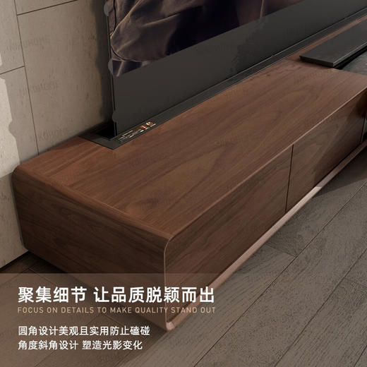 尼克爱家胡桃木色隐形影院激光电视柜100寸地升屏电动伸缩投影120寸一体柜  2.8米激光柜+100寸地升屏幕+海信S760K 商品图5