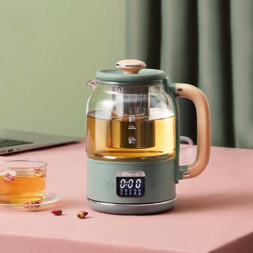 小熊小熊YSH-C08T1养生壶迷你多功能保温电水壶家用办公煮茶器0.8升 小熊YSH-C08T1绿色(304不锈钢) 商品图4