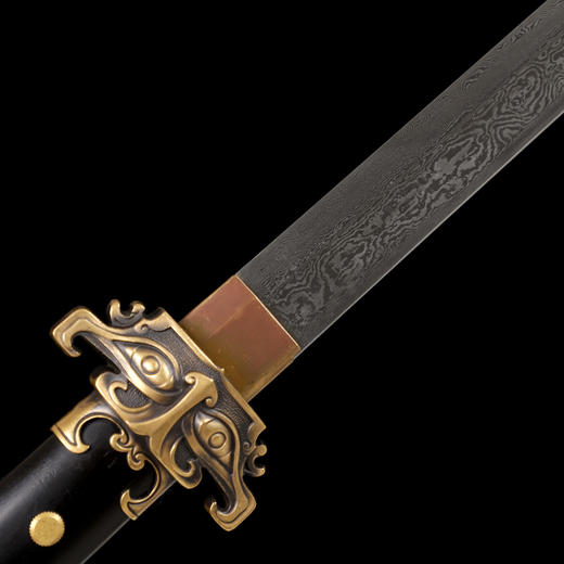 星合唐横刀 传统宝剑 汉唐宝剑 龙泉沈广隆宝剑 花纹钢 未开刃 商品图4