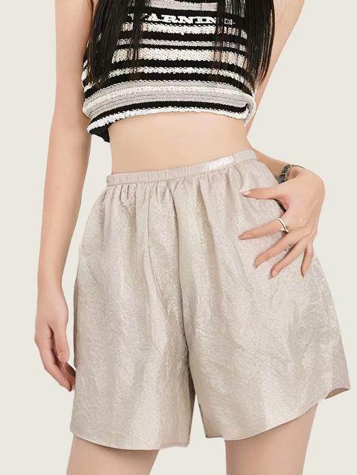 6.30清仓（NO退，能接受拍） [ 米蝎尔 ]商场品牌9022-100%醋酸短裤-喜出 商品图1