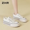 ZHR则则厚底小白鞋女2024夏季新款松糕底增高板鞋透气运动休闲鞋 商品缩略图7