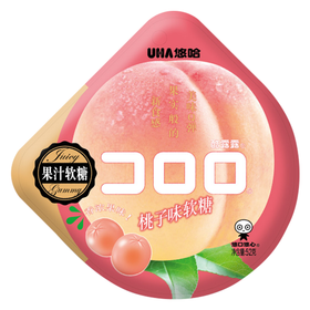 悠哈 酷露露白桃味果汁软糖52g