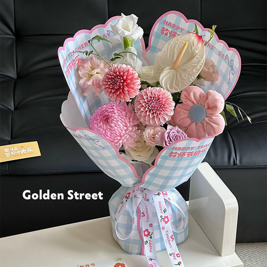 【新】方格子包装纸-致美丽的老师（15张/包) 商品图5