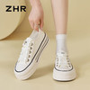 ZHR则则厚底小白鞋女2024夏季新款松糕底增高板鞋透气运动休闲鞋 商品缩略图2