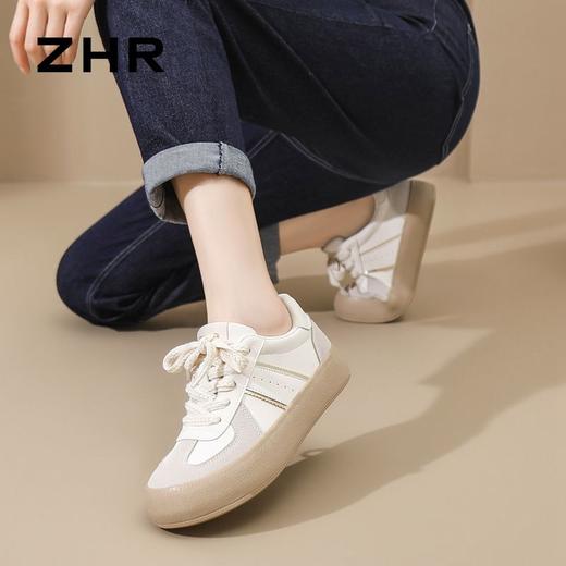 ZHR则则厚底德训鞋女百搭小白鞋2026夏季爆款软底透气运动鞋板鞋 商品图9