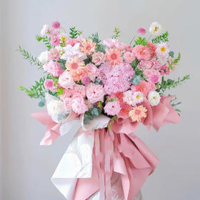 粉色系开业篮（香氛四溢款）——开业花篮高端乔迁庆典商务用花|北京5环内免费送花上门