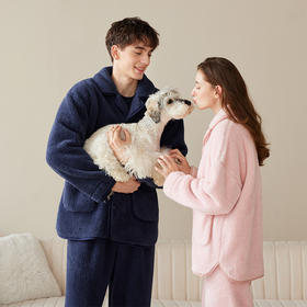 【品牌优选】珊瑚绒情侣法兰绒男士大码套装秋冬款睡衣冬季女款加厚换季春夏款