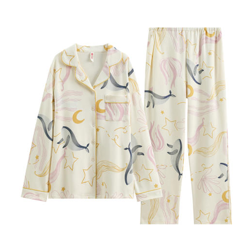 芬腾月子服纯棉孕妇睡衣女春秋季产后喂奶怀孕期产妇哺乳全棉套装 商品图4