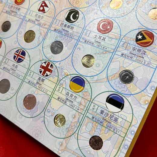 《大国外交》钱币册 收录建交国钱币100枚 包含纸币16枚 硬币84枚 商品图8