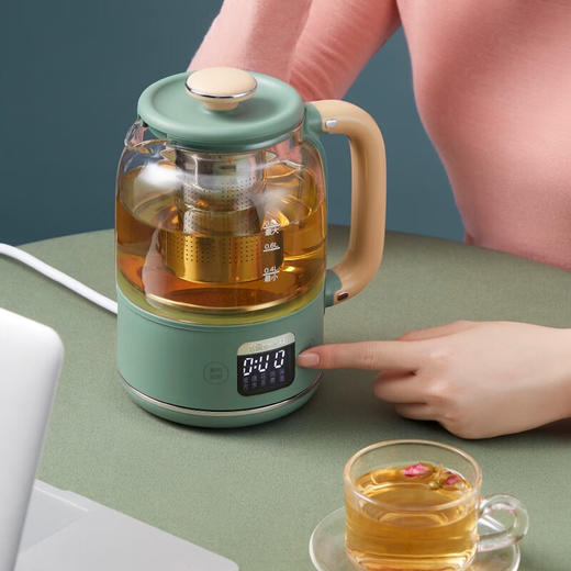 小熊小熊YSH-C08T1养生壶迷你多功能保温电水壶家用办公煮茶器0.8升 小熊YSH-C08T1绿色(304不锈钢) 商品图7