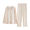 芬腾纯棉睡衣女士长袖秋季舒适休闲宽松开衫可爱家居服套装春秋款 商品缩略图4