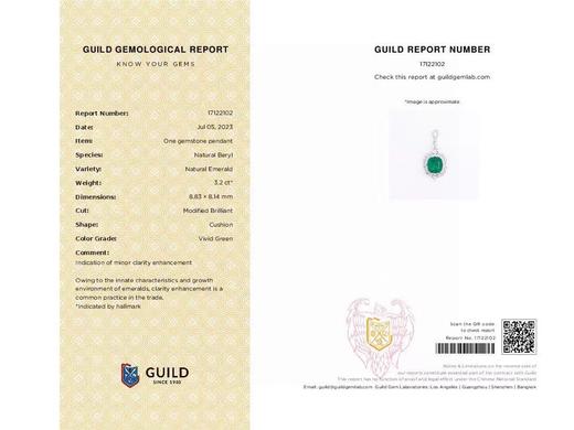 3.2ct 祖母绿吊坠 商品图5