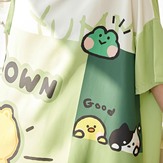 芬腾冰丝薄款短袖睡衣裙 A-4540 商品图4