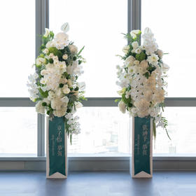 芬芳如兰款开业柱——开业花篮高端乔迁庆典商务用花|北京5环内免费送花上门