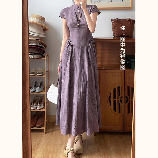 裁缝学苑AS316新中式国风苎麻镂空收腰旗袍连衣裙纸样女装裙子样板 商品图1