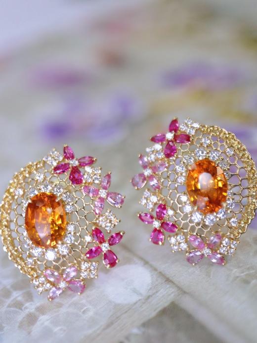 3.56ct 8.62g 芬达石耳环 商品图0