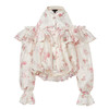 甜美浪漫感晕染印花挂脖荷叶边长袖上衣MC88TP612 商品缩略图4