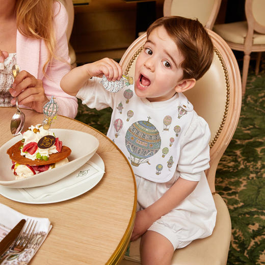 法国Atelier Choux双面印花围兜围嘴大号口水巾 天然棉 柔软舒适透气 18个月-3岁 商品图2