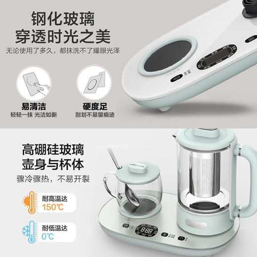 小熊养生壶mini烧水壶煮茶壶保温杯多功能花茶壶煮茶器电热水壶开水壶 YSH-C06N1【0.6L壶+ 0.3L 杯体 商品图6