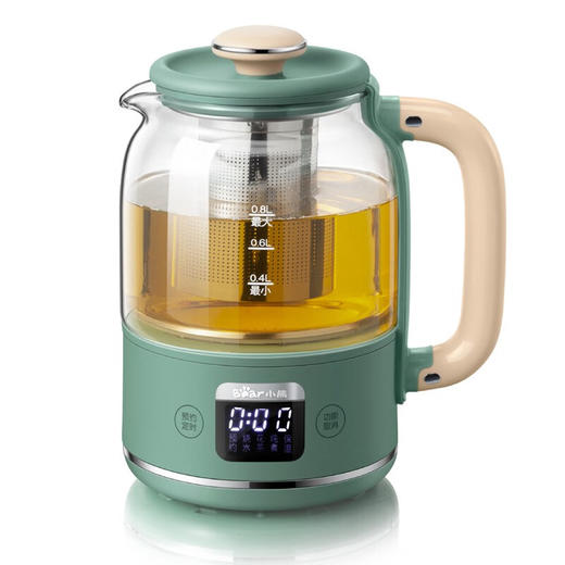 小熊小熊YSH-C08T1养生壶迷你多功能保温电水壶家用办公煮茶器0.8升 小熊YSH-C08T1绿色(304不锈钢) 商品图5