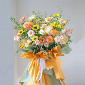 香槟派对款开业花篮——开业花篮高端乔迁庆典商务用花|北京5环内免费送花上门