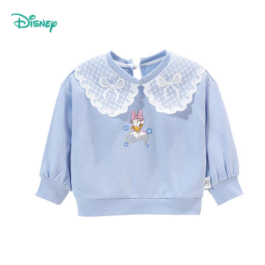迪士尼童装女童甜美套头卫衣春秋新款黛西宝宝卡通花边蕾丝娃娃领ZD3DS004 商品图5