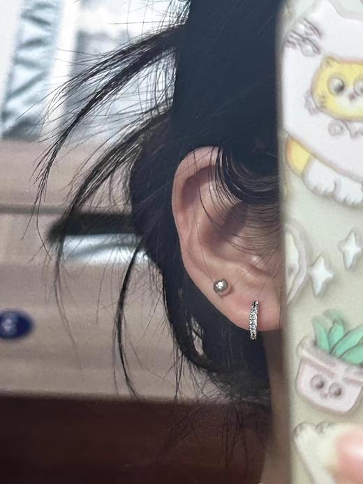 潘D拉纯银镶钻小耳环 商品图2