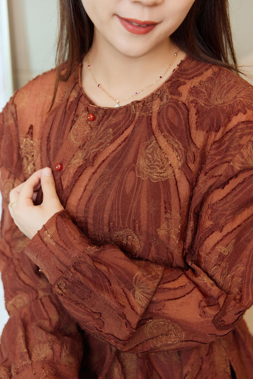 繁花似锦｜清冷斜襟系带上衣 商品图7