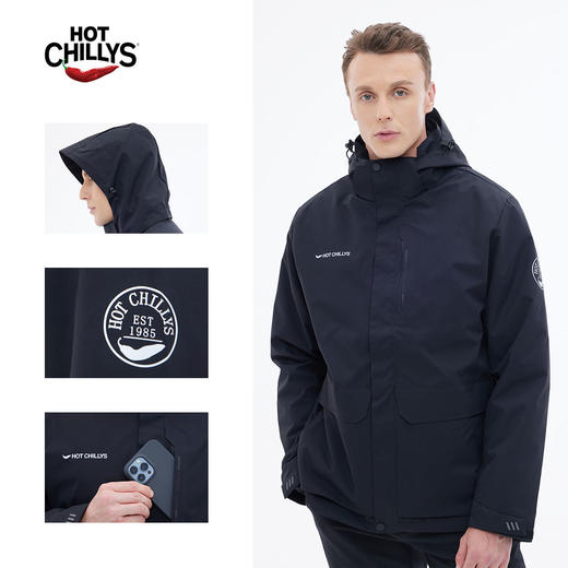 HOTCHILLYS热椒软壳衣男羽绒服内胆三合一户外运动保暖外套5509 商品图1