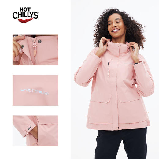 HOTCHILLYS热椒户外软壳衣女羽绒服内胆三合一软壳外套HCA5508 商品图1