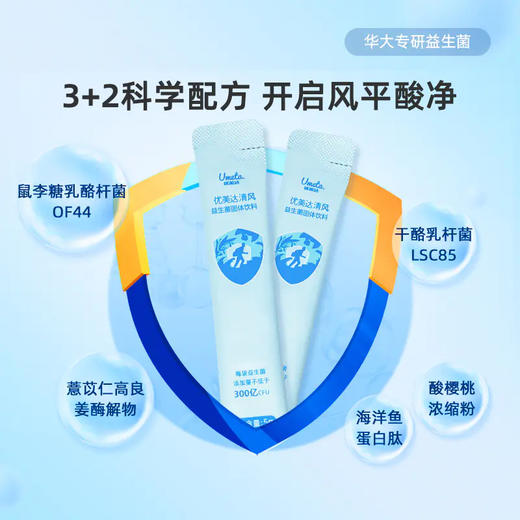 【酸值管理】优美达清风益生菌 革新配方 嘌呤无忧 行走健如清风 15袋/盒 商品图1