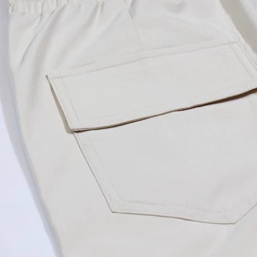 半身缘女裤 秋季杏色工装松紧腰长裤休闲裤243202P17802586 商品图4