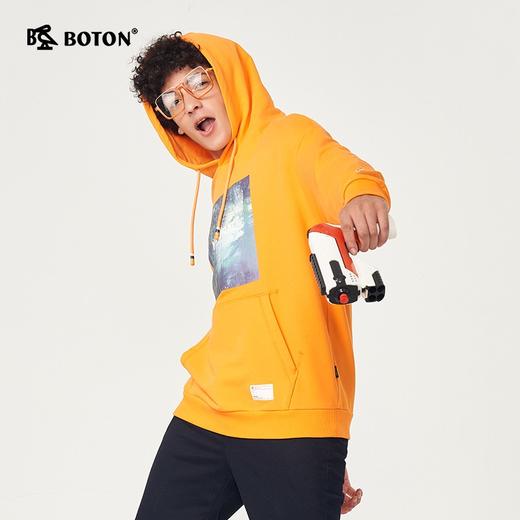 波顿男士春秋季加厚宽松连帽美式卫衣韩版运动风帽衫上衣MT207320 商品图3