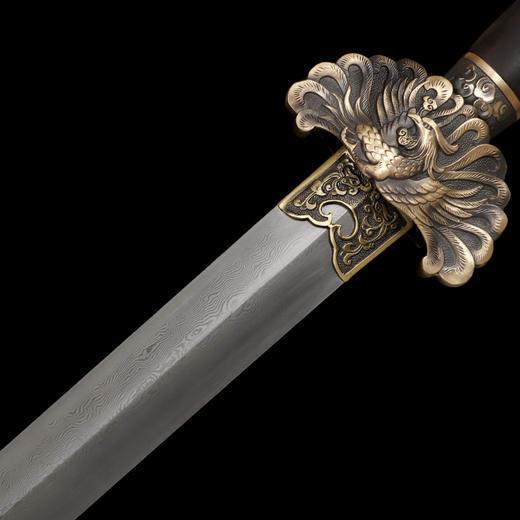 凤至战剑 花纹钢剑 战剑 龙泉沈广隆传统宝剑 手工一体刀剑   未开刃 商品图3