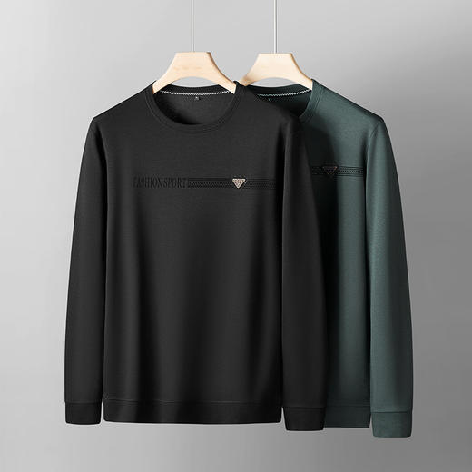 【新款DPF】大依优型大码长袖卫衣圆领套头加肥加大宽松休闲上衣男士打底 商品图2