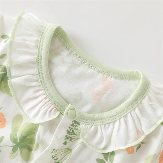 【婴儿短袖连体衣+防晒胎帽】新品婴儿夏季连体衣纯棉无骨婴儿短袖薄款A类女宝宝夏季衣服哈衣 商品图2