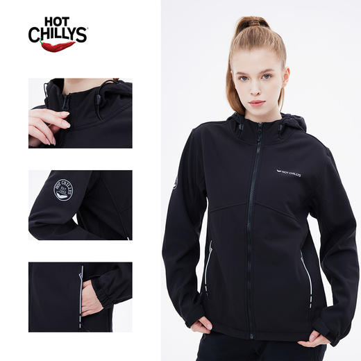 HOTCHILLYS热椒软壳衣抓绒夹克女防风保暖户外加绒外套上衣显瘦5510/5511 商品图2