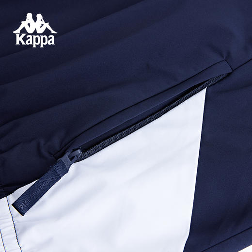Kappa卡帕背靠背防泼水外套女梭织半拉链夹克复古球衣运动上衣男KPCGCJJ50 商品图8