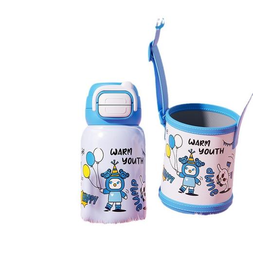 【儿童保温杯316】儿童水杯高颜值 便携大容量双饮杯 小学生吸管杯可拆卸杯套 商品图3