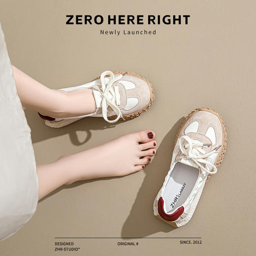 ZHR则则透气老爹鞋2024春秋时尚百搭厚底ins系带运动休闲鞋单鞋 商品图3