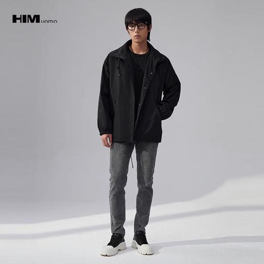 HIM漢崇  可收纳连帽夹克男后背定制印花轻薄风衣休闲外套2025秋季 商品图1