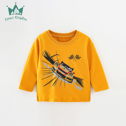 【纯棉打底，柔软舒适】男童长袖T恤 童装新品 儿童男宝宝上衣 休闲纯棉打底衫 时尚休闲的款式设计 让宝宝更加帅气-QQ 商品图5