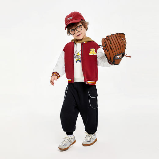 男童运动风棒球外套新款安奈儿童装实体店同款XB435556 商品图3