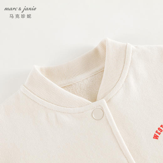 马克珍妮女童活力简约宽松纯棉棒球服外套2024年秋装新款241291 商品图3